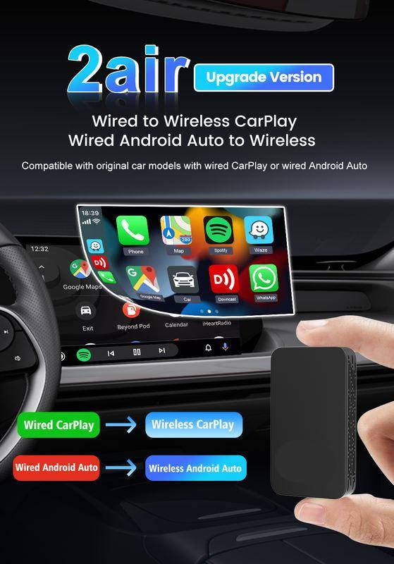3-in-1 CarPlay Wireless Adapter for iPhone, Android & Bluetooth 3-in-1 CarPlay Wireless Adapter for iPhone, Android & Bluetooth