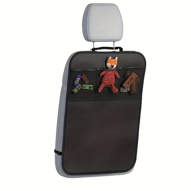 Car Back Seat Cover and Waterproof Kick Mats with 3 Pockets Car Back Seat Cover and Waterproof Kick Mats with 3 Pockets