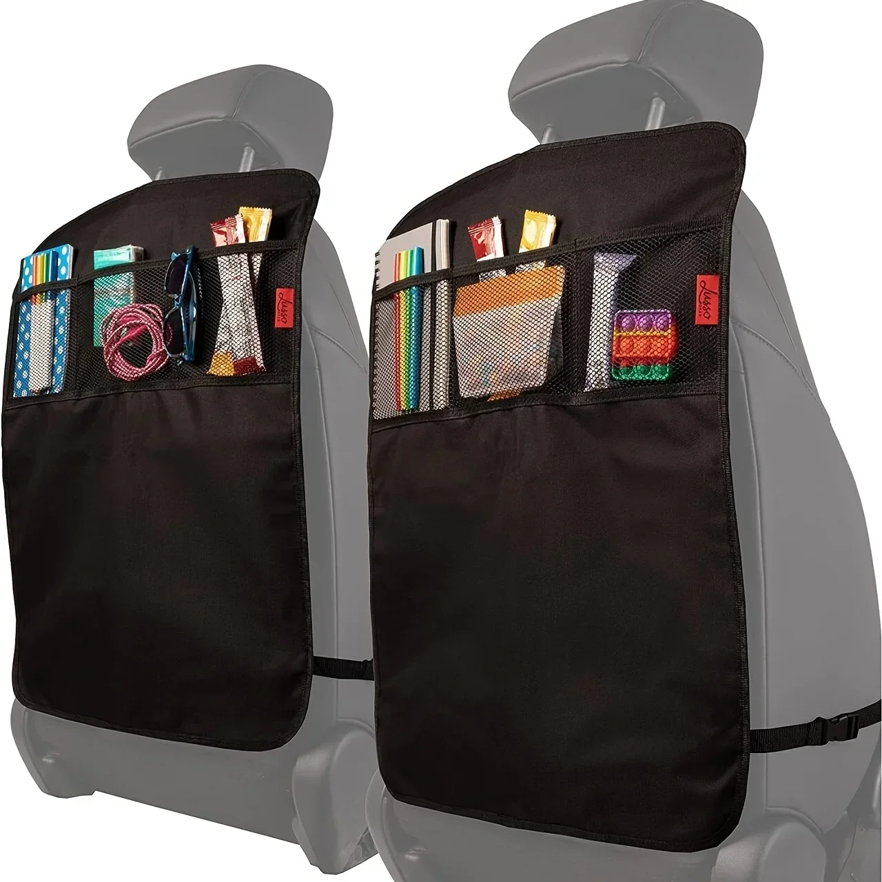 Car Back Seat Cover and Waterproof Kick Mats with 3 Pockets Car Back Seat Cover and Waterproof Kick Mats with 3 Pockets
