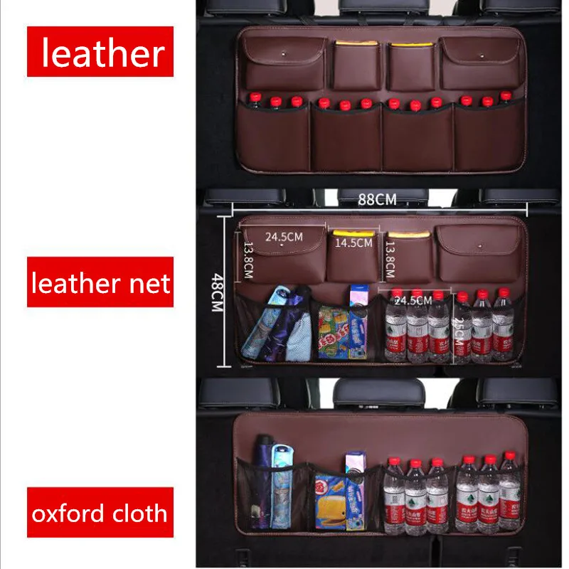 Leather Car Trunk Organizers and Back Seat Storage Bag Leather Car Trunk Organizers and Back Seat Storage Bag