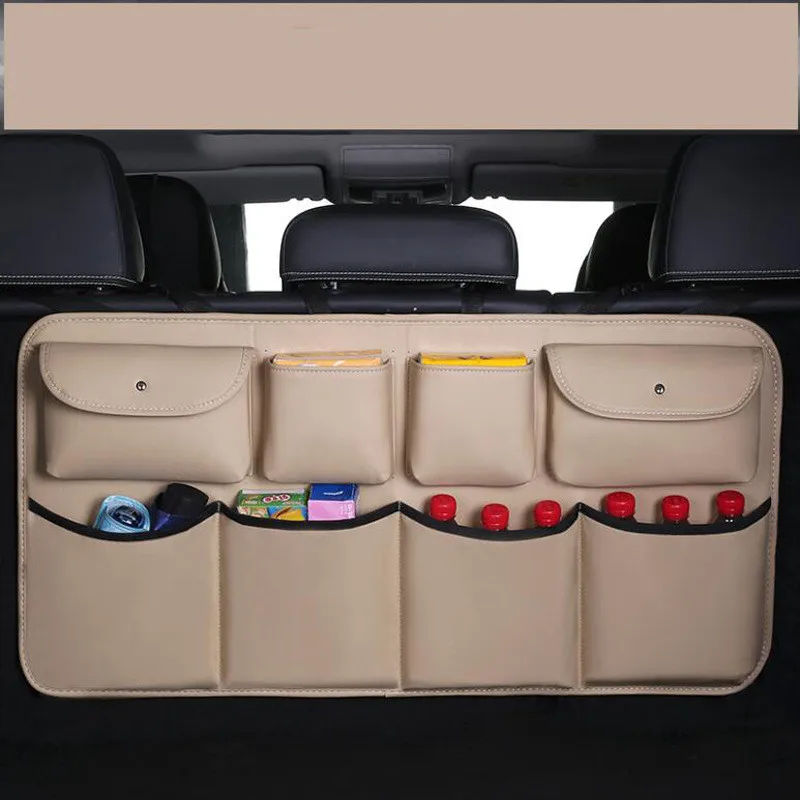 Leather Car Trunk Organizers and Back Seat Storage Bag Leather Car Trunk Organizers and Back Seat Storage Bag
