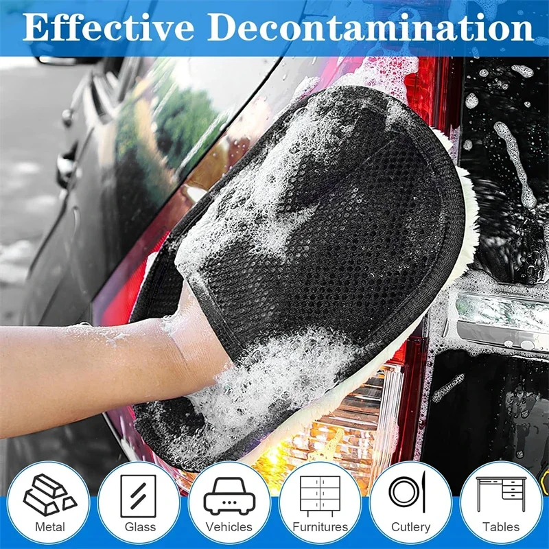 Car Wash Mitt: ShopForUrAuto Microfiber Scratch-Free Set Car Wash Mitt: ShopForUrAuto Microfiber Scratch-Free Set