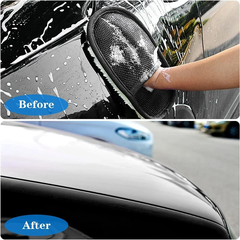 Car Wash Mitt: ShopForUrAuto Microfiber Scratch-Free Set Car Wash Mitt: ShopForUrAuto Microfiber Scratch-Free Set