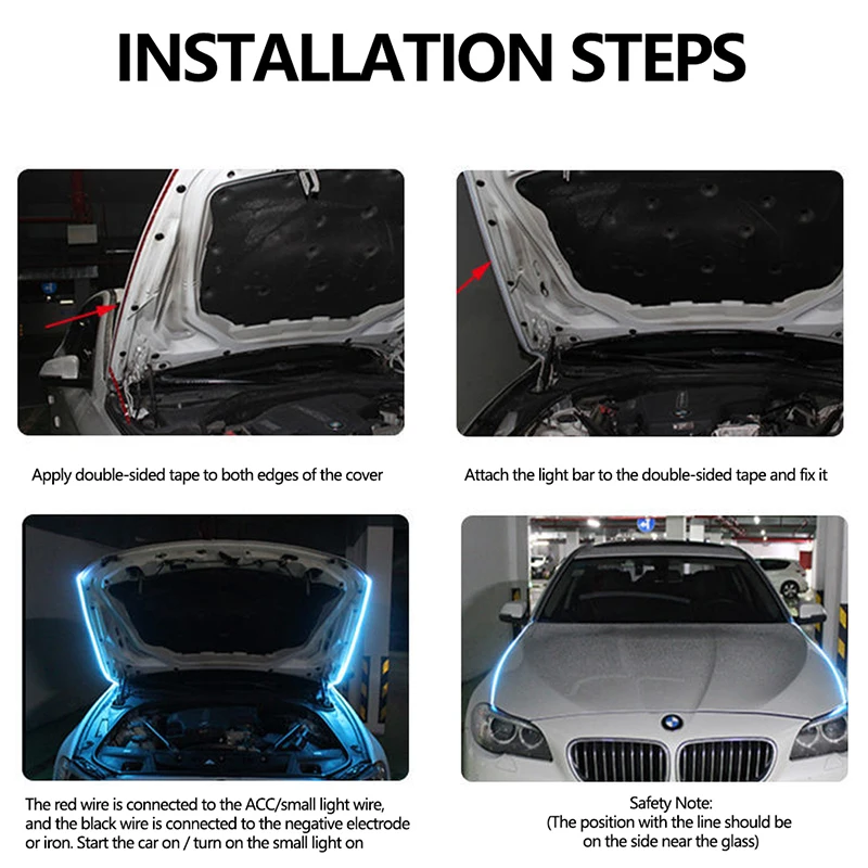 Car Hood Light: Bright LED, Rechargeable, Easy Installation Car Hood Light: Bright LED, Rechargeable, Easy Installation