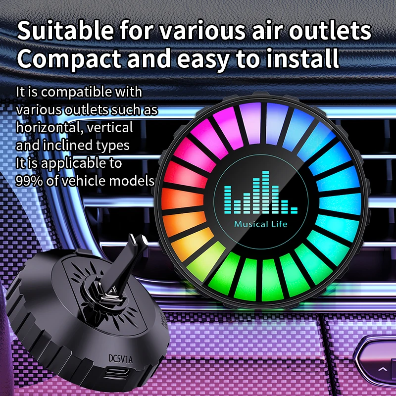 Car Air Freshener: 2026 Pro RGB Rhythm Light and Music LED Car Air Freshener: 2026 Pro RGB Rhythm Light and Music LED
