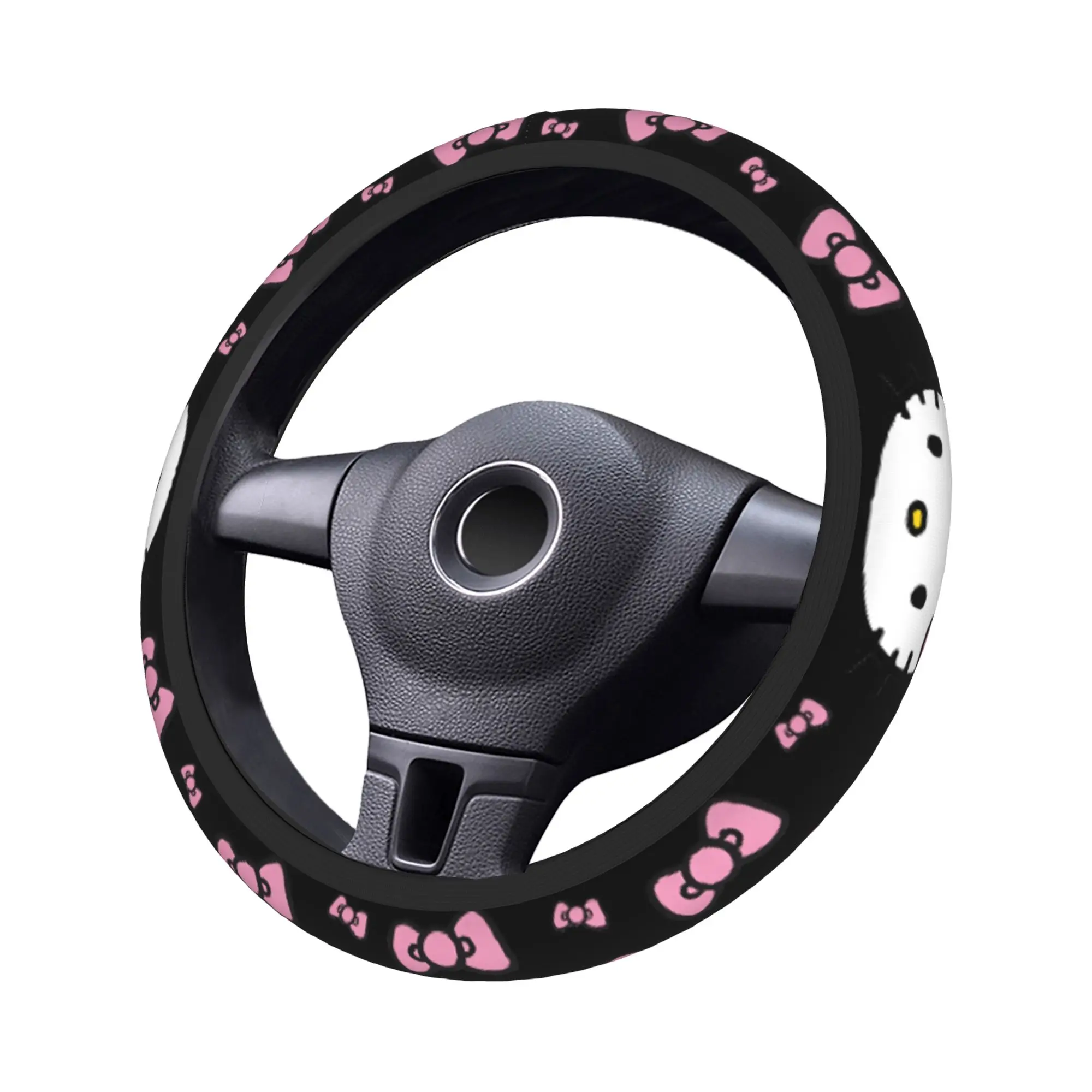 Hello Kitty Steering Wheel Cover: Universal 38cm Protector Hello Kitty Steering Wheel Cover: Universal 38cm Protector