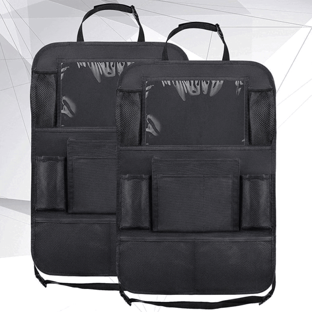 Car Back Seat Organizer: Safe Tablet Holder and Kids Storage