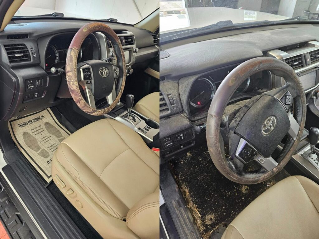 Professional car interior deep clean before and after 2026 – USA Canada