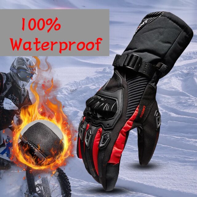 Motorcycle Gloves for Men: Ultimate 100% Waterproof Safe Leather Grip