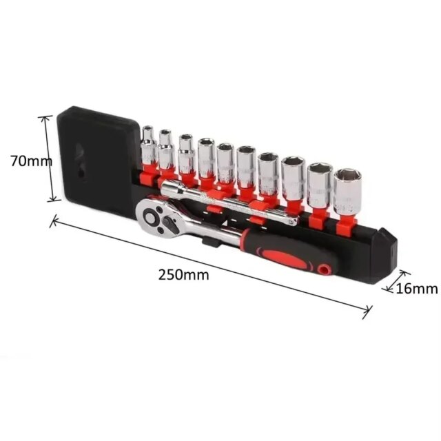 Socket Sets: Durable Chrome Vanadium Complete Tool Kit