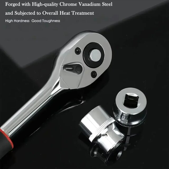 Socket Sets: Durable Chrome Vanadium Complete Tool Kit