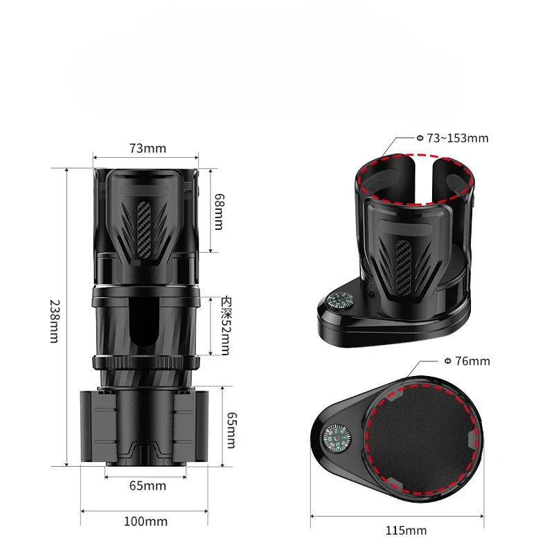 Car Cup Holder Expander: Universal Adjustable Auto For Drinks Car Cup Holder Expander: Universal Adjustable Auto For Drinks