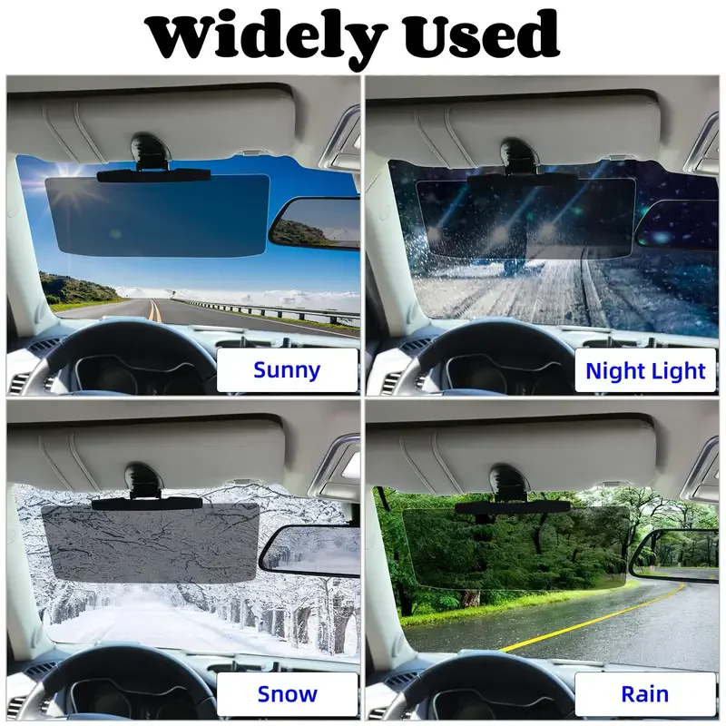 Car Sun Visor: Anti-Glare Day Night Shield Protects Driver. Car Sun Visor: Anti-Glare Day Night Shield Protects Driver.