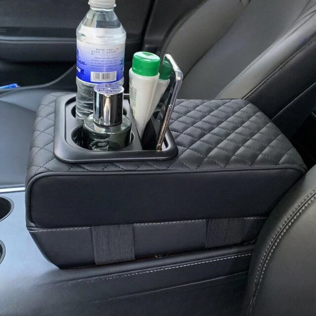 Ultimate Car Armrest Cover: Universal Leather Pad for 100% Comfort