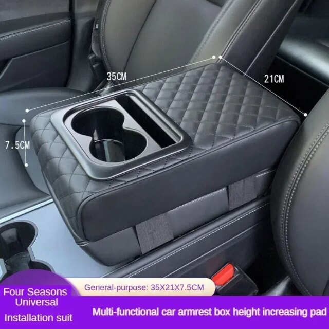 Ultimate Car Armrest Cover: Universal Leather Pad for 100% Comfort