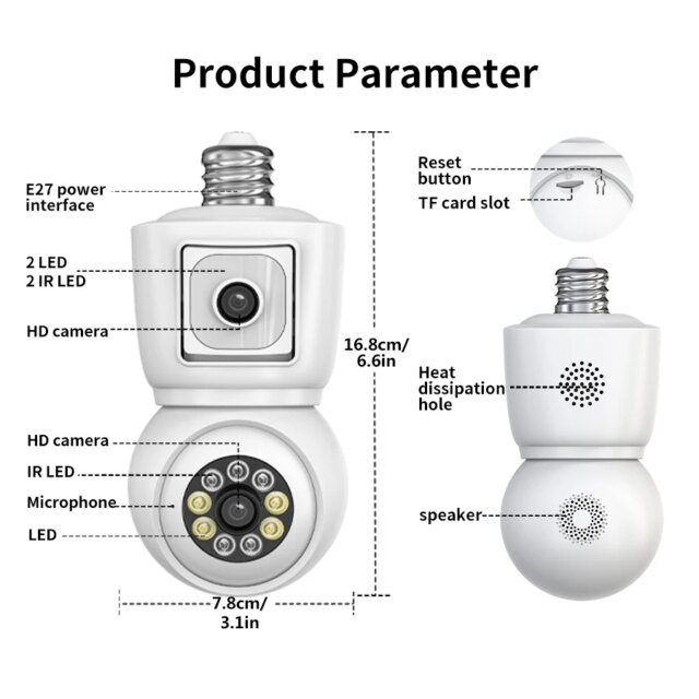 Best Security Camera Systems: 2 Safe Dual Lens Bulbs