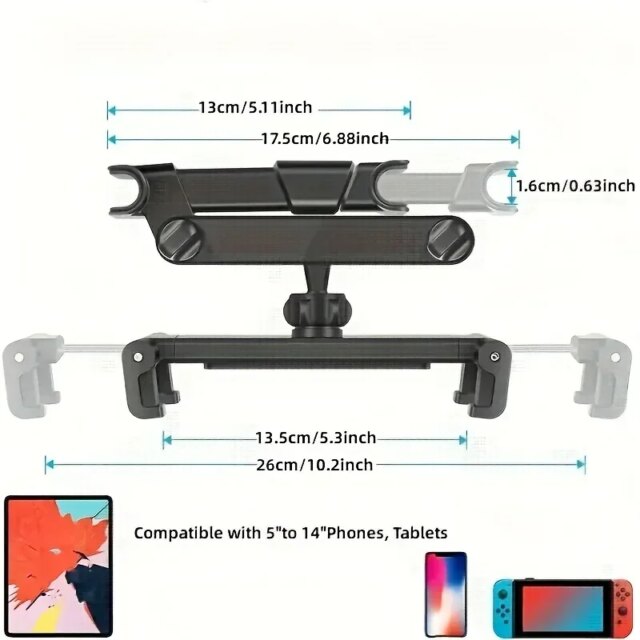 Tablet Holder for Car: Best 12.9-Inch Safe Telescopic Mount