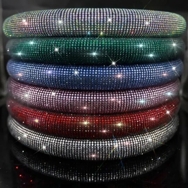 Rhinestone Steering Wheel Cover – Bling Luxury Crystal Wrap