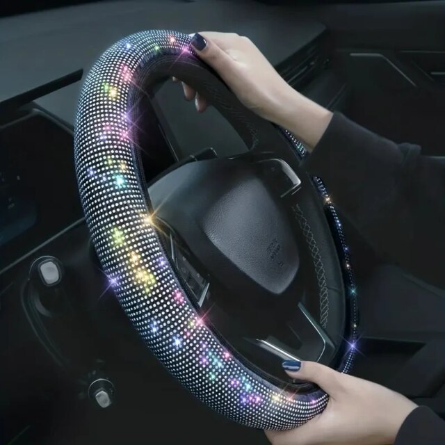 Rhinestone Steering Wheel Cover – Bling Luxury Crystal Wrap