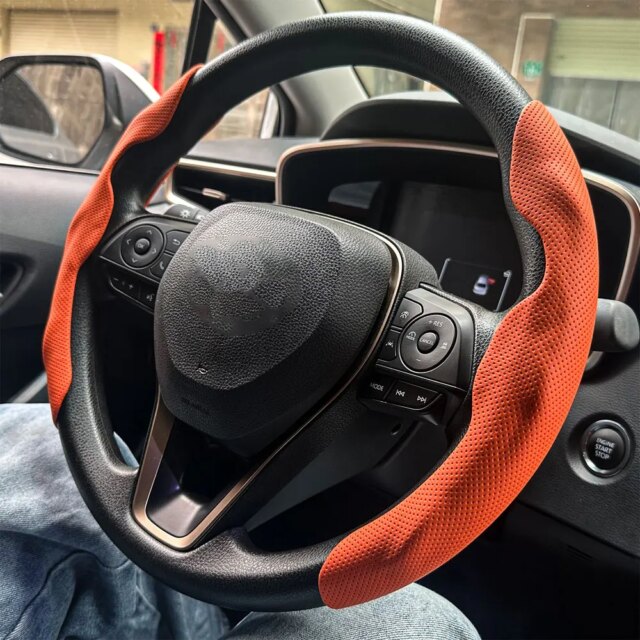Steering Wheel Cover – Premium Leather and Anti Slip Design