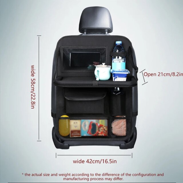 Back Seat Car Organizer Travel Kids Hanging Storage Bag PU