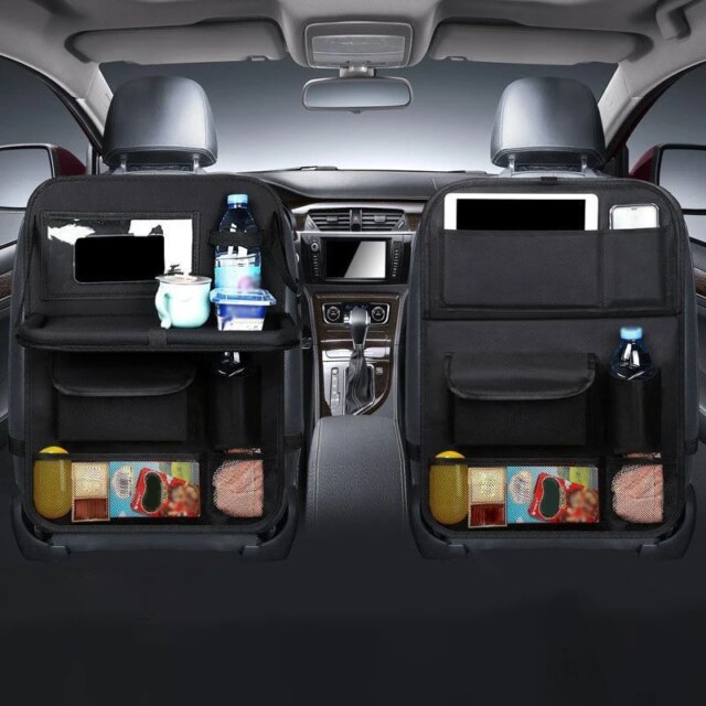 Back Seat Car Organizer Travel Kids Hanging Storage Bag PU