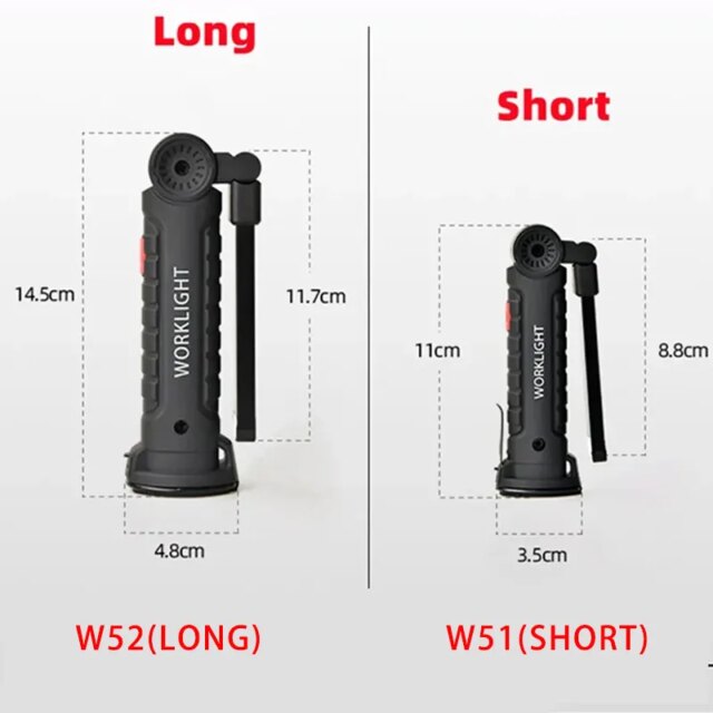 LED Work Light COB USB Rechargeable Built in Battery Lamp