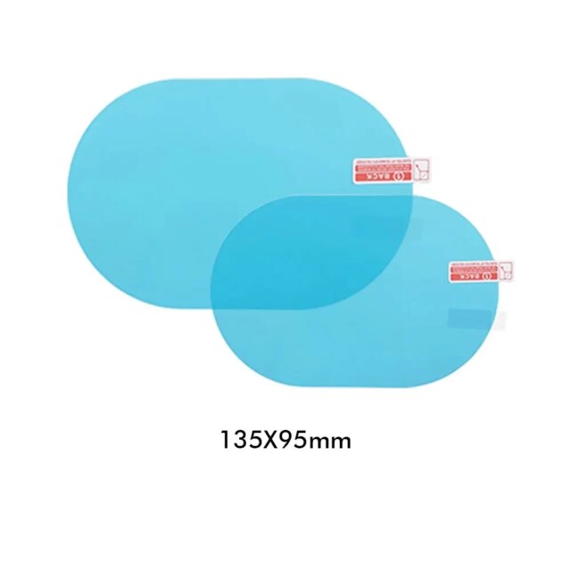 Car Anti Fog Rear Mirror Sticker 2 Pcs Rainproof Clear Film