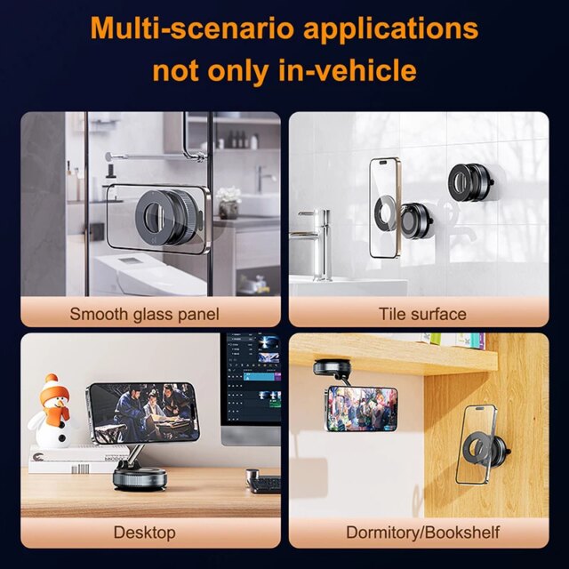 Magnetic Phone Holder For Car – Universal Mount for Dash!