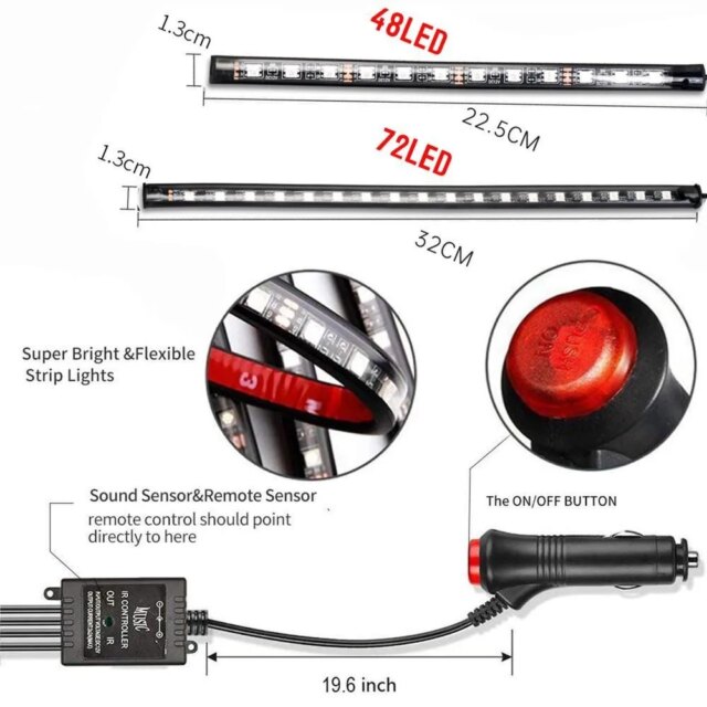 Ambient Lighting Car – Durable DIY Strip and Multi Color Kit