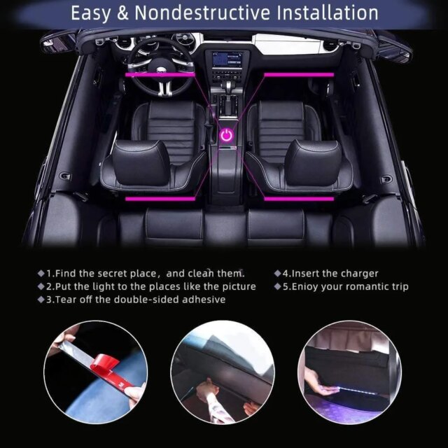 Ambient Lighting Car – Durable DIY Strip and Multi Color Kit