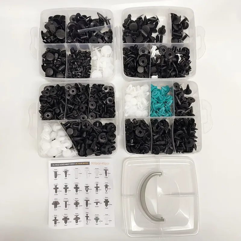 Durable Bumper Clips: Universal Fit for Easy Car Repair Bumper clips kit with tools for damage-free installation and removal