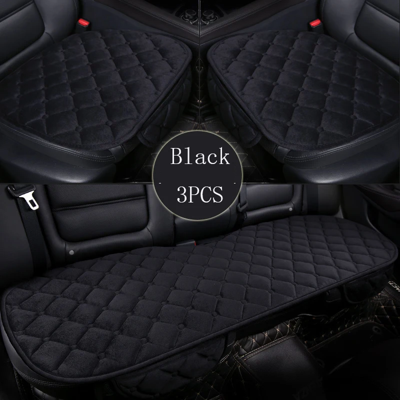 Plush Covers for Car Seats and Soft Seat Pad Protector Set