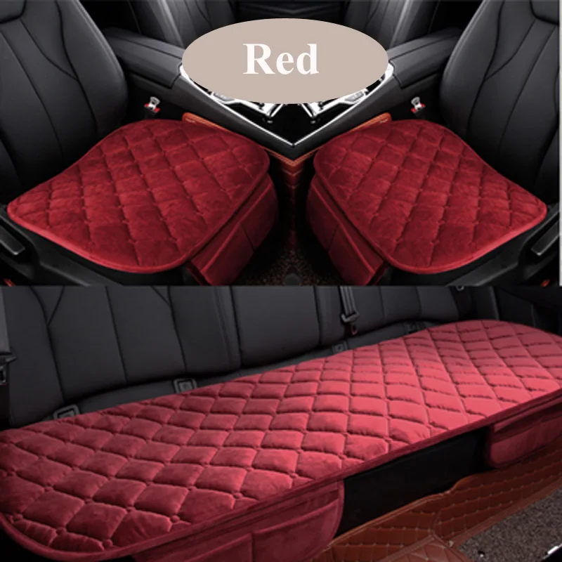 Plush Covers for Car Seats and Soft Seat Pad Protector Set