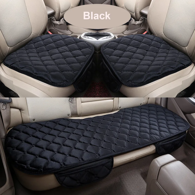 Plush Covers for Car Seats and Soft Seat Pad Protector Set
