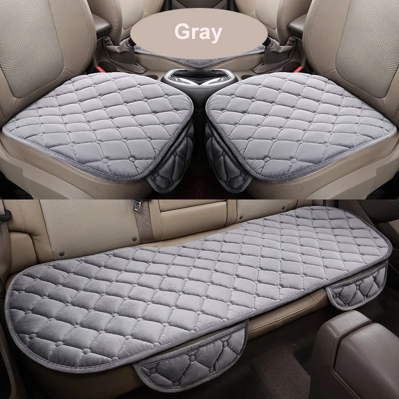 Plush Covers for Car Seats and Soft Seat Pad Protector Set