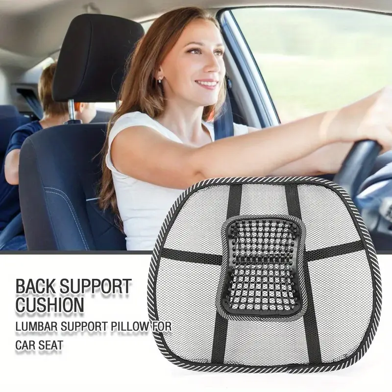 Lumbar Support for Car Main Product View Lumbar Support for Car adjustable mesh back pillow on car seat