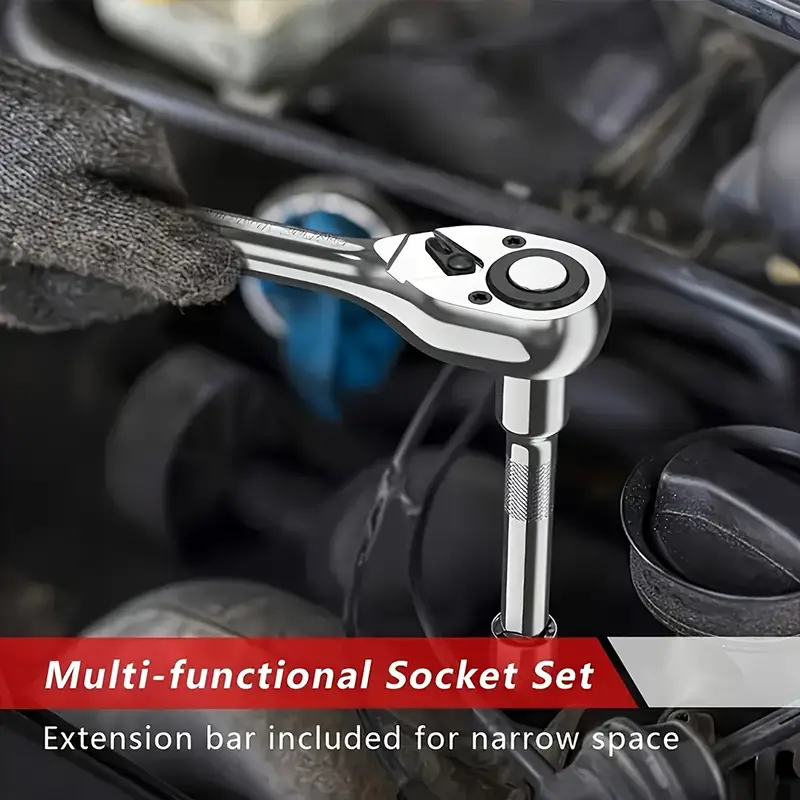 Mechanic Tool Set: ShopForUrAuto 53-Pc 1/4-Inch Socket Set