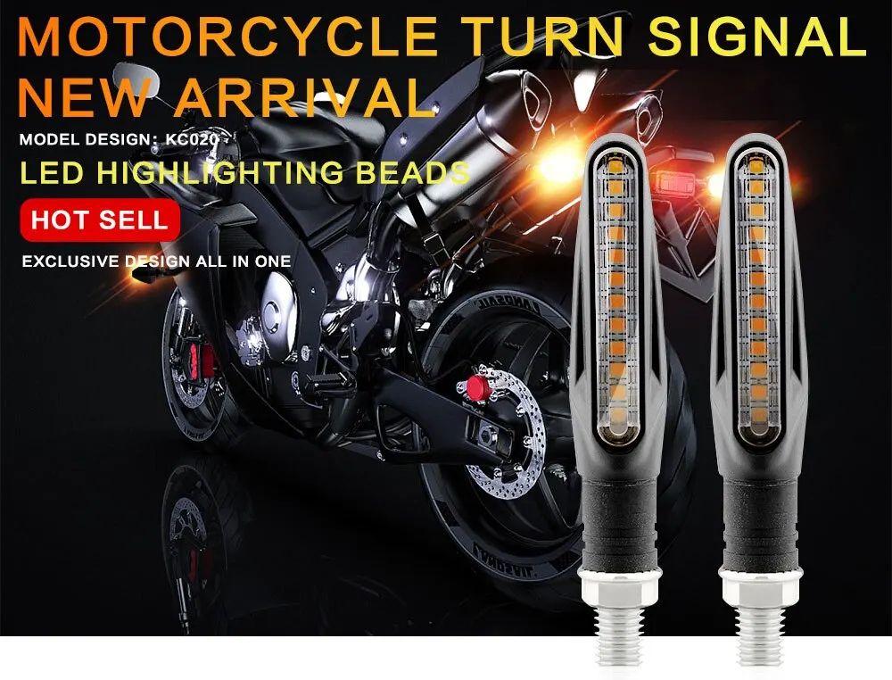 LED motorcycle lights 3-LED strobe kit installed on motorcycle tail