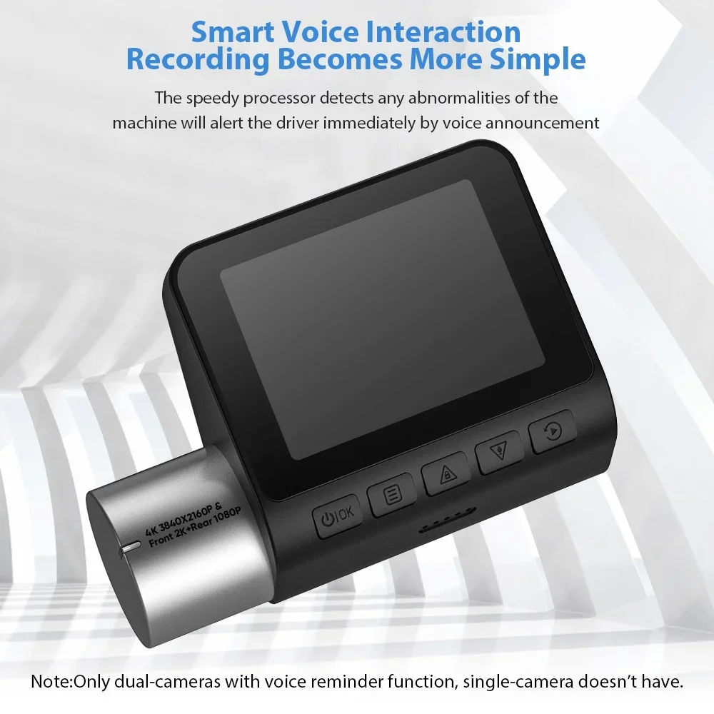 Clear Dash Cam 2.5K front dashboard camera installed on a vehicle windshield
