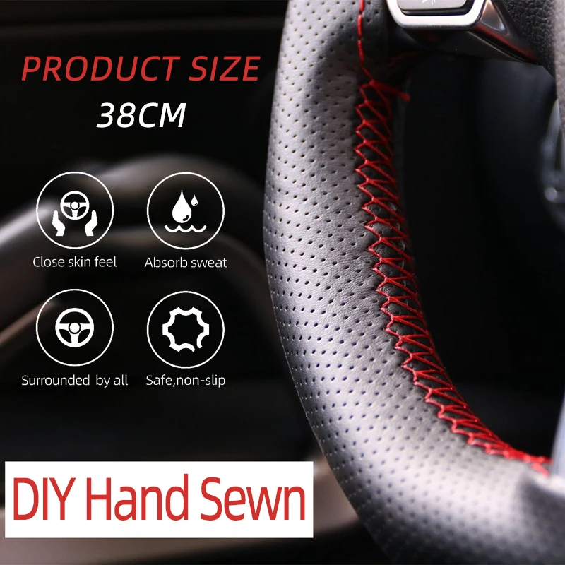 Buy 2026 Leather Steering Wheel Cover - Universal Fit Grip