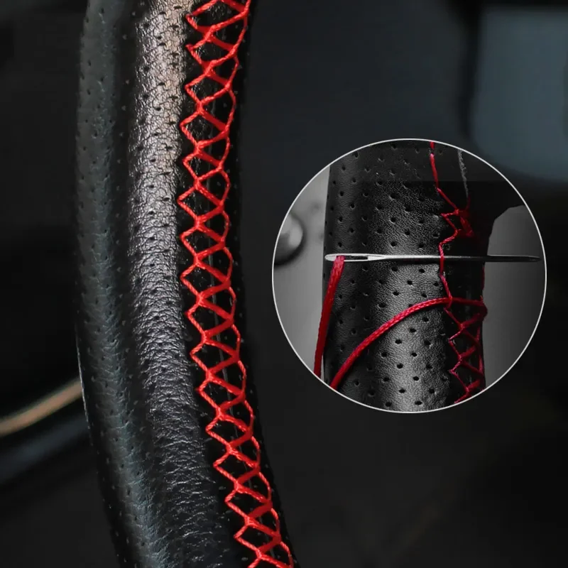Buy 2026 Leather Steering Wheel Cover - Universal Fit Grip