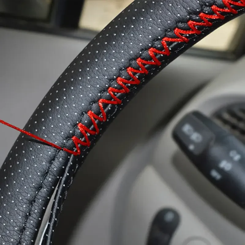Buy 2026 Leather Steering Wheel Cover - Universal Fit Grip