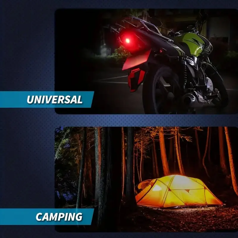 LED strobe light installed on a motorcycle
