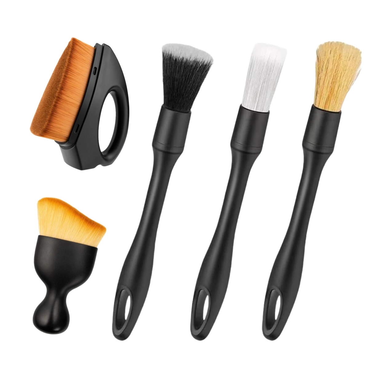 Detailing Brushes | 5-Piece Interior and Exterior Set Detailing Brushes five-piece car cleaning brush set
