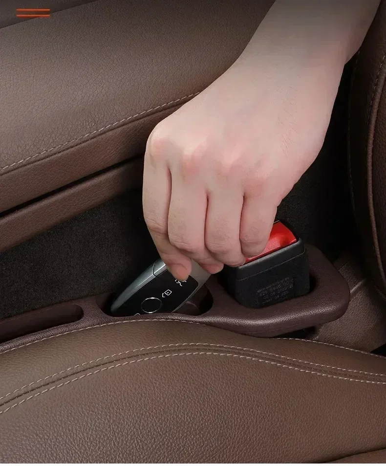 High-quality synthetic leather seat gap filler detail