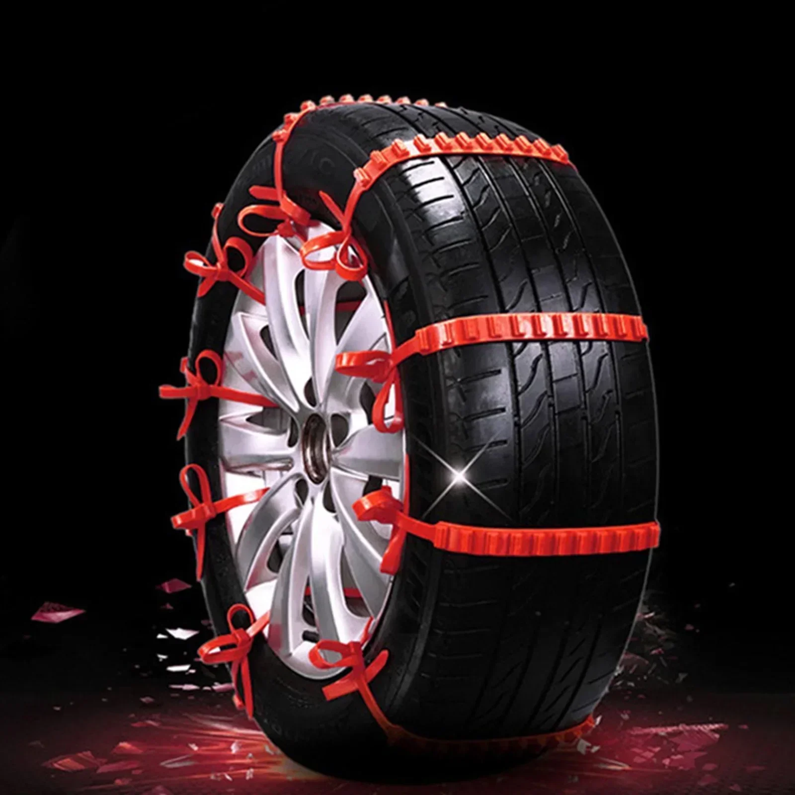 Tire Snow Chains Heavy Duty Traction Tire Snow Chains made of nylon 66 providing heavy duty traction