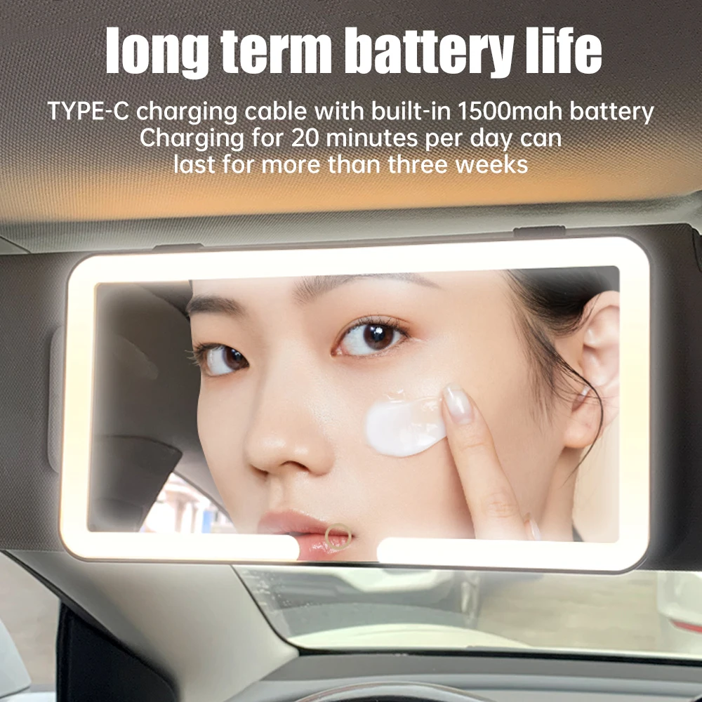 Universal straps attaching the mirror to a car sun visor