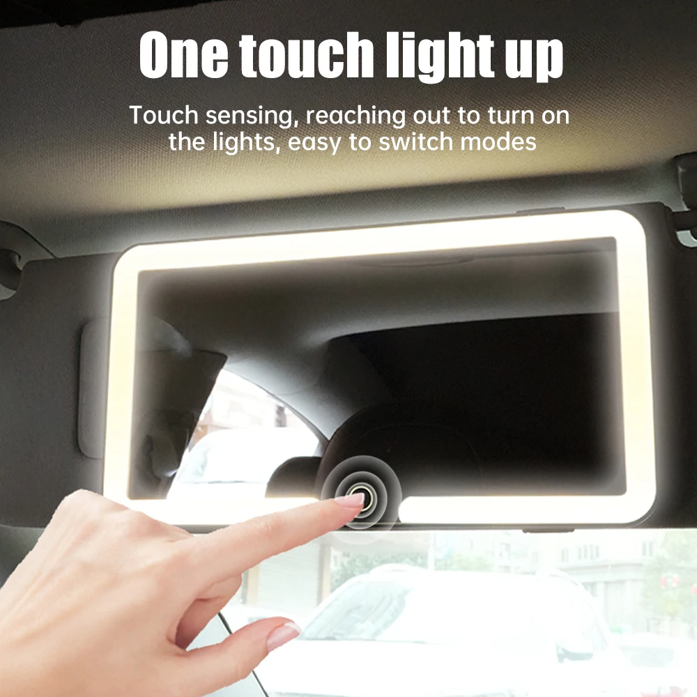 Compact travel ready vanity mirror for cars