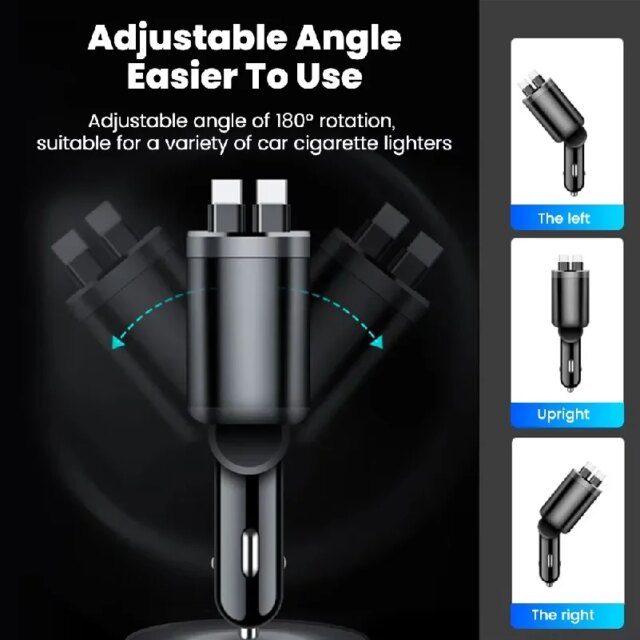 4-in-1 Retractable Car Charger: Best 150W Safe Power Station